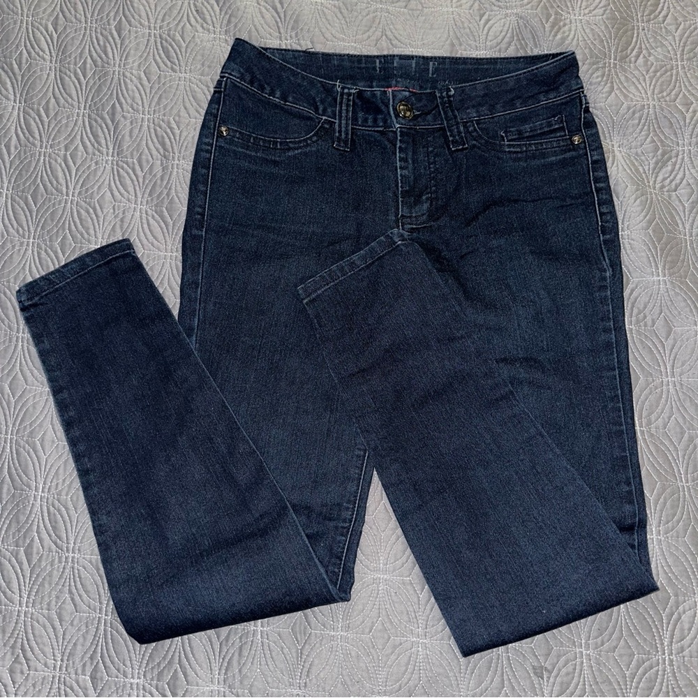 Dark Wash Women’s Mid Rise Elle Skinny Jeans